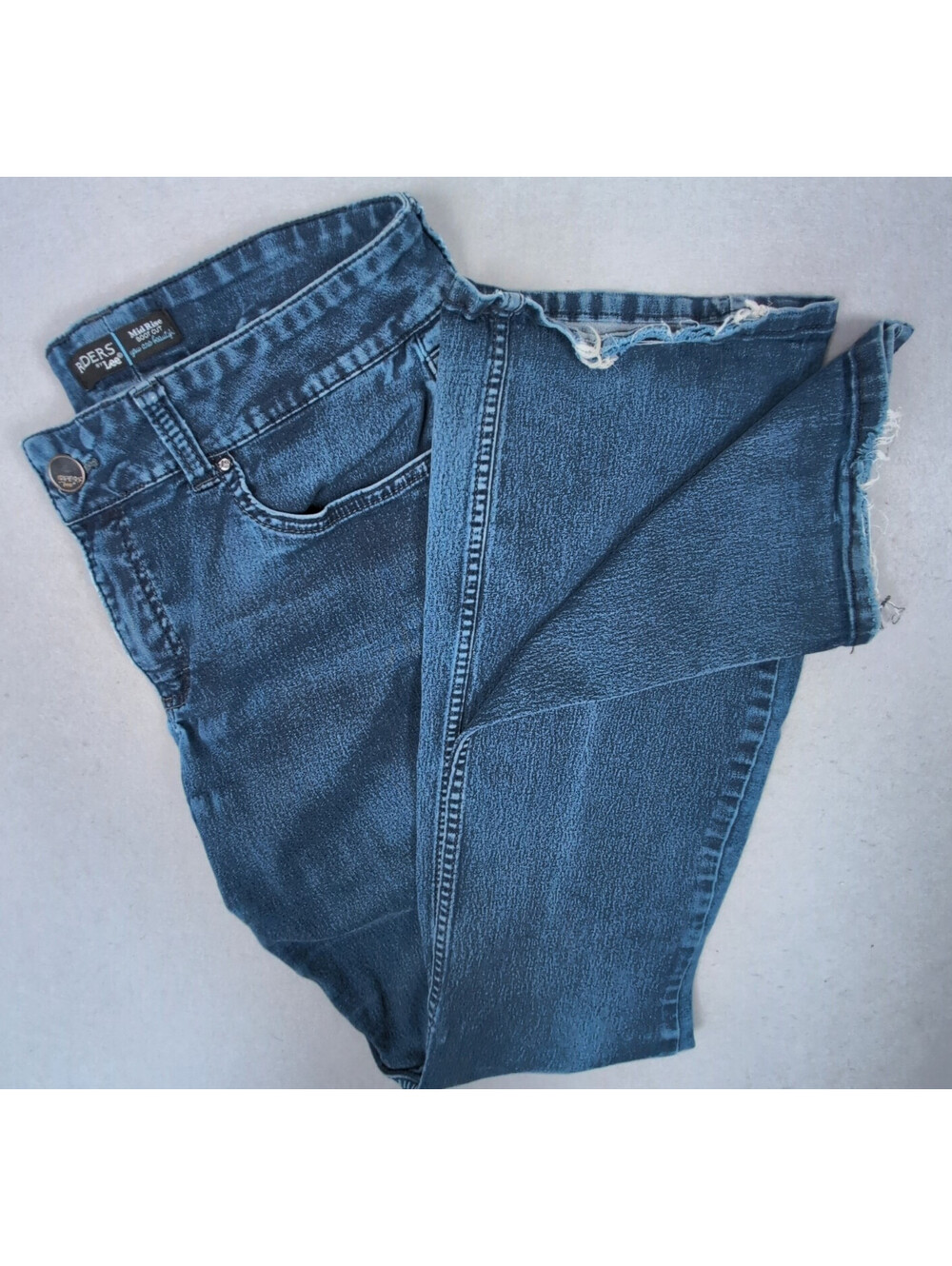 Riders by Lee Womens Jeans Mid Rise Bootcut Blue Denim Size 6 Short